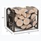 Hastings Home Firewood Rack Metal Holder with Decorative Scroll Design for Log Storage Bin, Indoor/Outdoor (Brown) 906038HXM - alternate 2